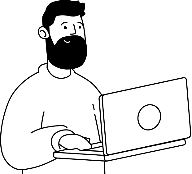 Bearded guy with laptop